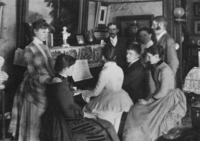 Family around the piano