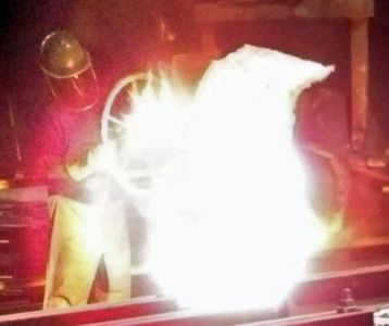 Pouring Molten Iron