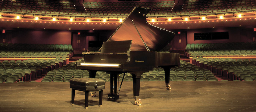 Baldwin Grand Piano on Concert Stage
